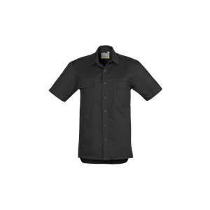 SHIRT MENS L/W S/S BLK 7XL ZW120 TRADIE