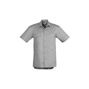 SHIRT MENS L/W S/S GRY 4XL ZW120 TRADIE