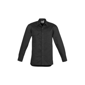 SHIRT MENS L/W L/S BLK 4XL ZW121 TRADIE