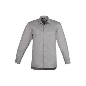SHIRT MENS L/W L/S GRY XL ZW121 TRADIE