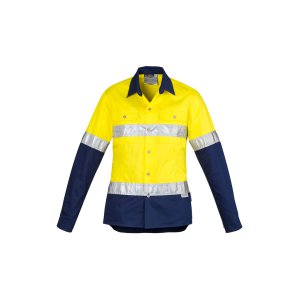 SHIRT LADIES HI-VIS D/N TAPED YLW/NVY 22 ZWL123 IND HOOPED