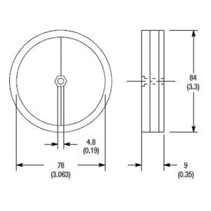9239 AB REFLECTOR 76MM DIA FOR PE/SW