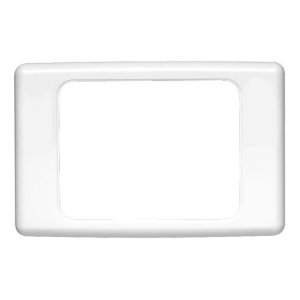 SURROUND FLUSH 1G HORZ CURVED SIDE WHT 2000-WE