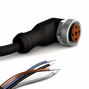 EVT004 IFM PVC CABLE 5M S/S ANG 4W