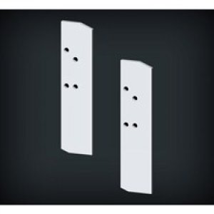 PLATE FIXING POWER & DATA LARGE 70.0040 PER PAIR P/WHT