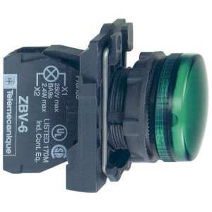 PILOT LIGHT DBL INS 230V LED GREEN XB5AVM3 TELE