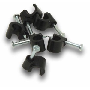 CABLE CLIP ROUND MULTI FIT 5-7MM BLACK 100/JR