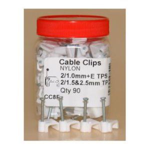CABLE CLIP FLAT 8MM NATURAL 90/JR