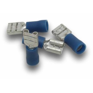 QUICK CONNECT FEMALE 6.4MM TAB BLUE 100PK QC25L