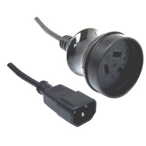 CORD POWER 3 PIN SKT TO IEC C14 MALE CONN BLK 0.5M DYNAMIX