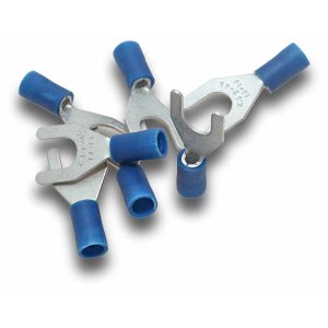 FORK TERMINAL 2.5MM CABLE 6MM STUD BLUE 15PK FT256S