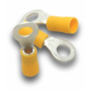 RING TERMINAL 6MM CABLE 10MM STUD YLW 10PK SUPERLUG