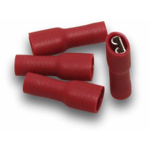 QUICK CONNECT FEMALE 4.8MM TAB FULL INS RED 15PK FIQC1548S