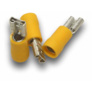 QUICK CONNECT FEMALE 6.4MM TAB YLW 10PK QC6S