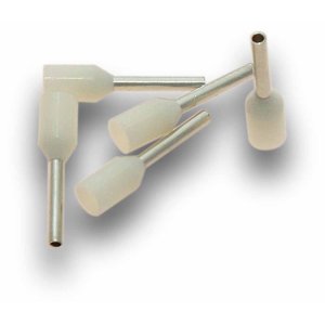 BOOTLACE END TERMINAL 0.5MM CABLE WHT 50PK BL05S