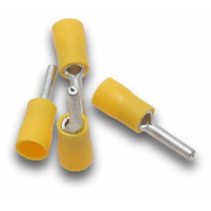 PIN CONNECTOR 6MM CABLE YLW 15PK PC6S