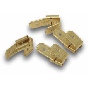 QUICK CONNECT ADAPTOR 6.4MM WIDE SLOT BRASS 15PK QCAS