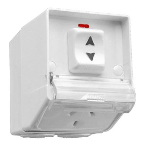 SOCKET SW W/PROOF SURFACE SGL 10A 250V C/W FLAP WSC228 GREY