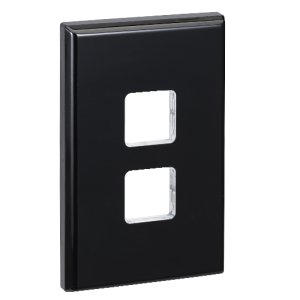 COVERPLATE 2G BLACK 682VH PDL