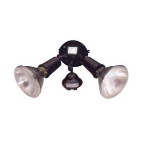 SECURITY LIGHT TWIN PAR38 SENSOR BLACK QHF560B