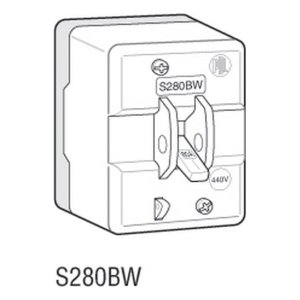 MAIN SWITCH 2P 80A B/W IP66 WHT S280BW PDL