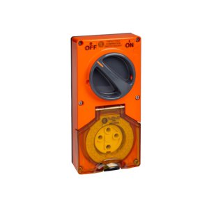 SOCKET SW COMB 2G 16A 4 PIN 500V 3P IP66 RES ORA 56CV416LE