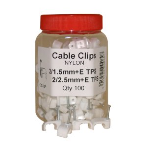 CABLE CLIP 2 X 1.5MM+E OR 2 X 2.5MM+E TPS 100/JR