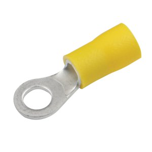 TERMINAL RING PRE-INS 2.5-6.0MM M6 STUD YLW 25PK H4134
