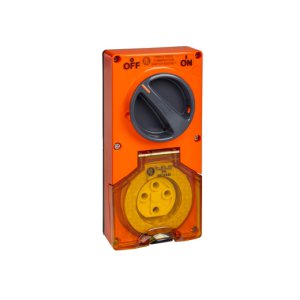 SOCKET SW COMB 2G 20A 4 PIN 500V 3P IP66 RES ORA 56CV420LE