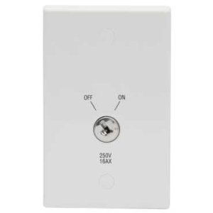 KEY SWITCH LOCKABLE OFF 16A WHT 568OFF PDL