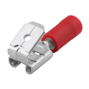 TERMINAL 6.3MM QC PIGGY BACK RED 25PK H2847A UTILUX