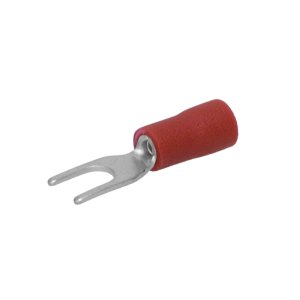 TERMINAL FORK PRE-INS 0.5-1.5MM M3 STUD 100PK RED H4412