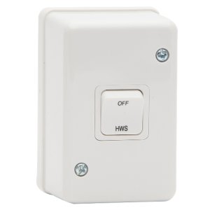 HOT WATER SWITCH RECT 20A WHT W/ CONDUIT ENTRY 574 PDL