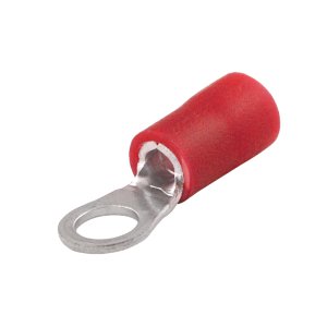 TERMINAL RING PRE-INS 0.5-1.5MM M5 STUD RED 25PK H4117