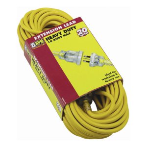 EXTENSION LEAD 10A YLW 20M WORKSHOP HPM