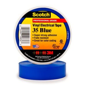 TAPE ELEC PVC SCOTCH 35 BLUE 19MMX20M 3M089
