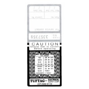TEST TAG H/DUTY BLK 12 MONTH JAN-DEC 100PK TUFTAG TTHDBK