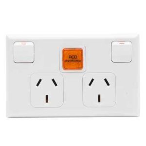 SOCKET SW 2G W/ NEON RCD INDICATE WHITE 695P PDL