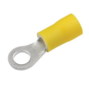 TERMINAL RING PRE-INS 2.5-6.0MM M5 STUD YLW 25PK H4133