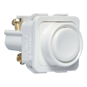 681M16PBS PDL WHITE MODULE RED P/B SHROUDED