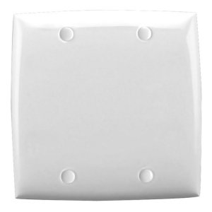 PLATE FLUSH BLANK LARGE 115MM WHT 31/2VX