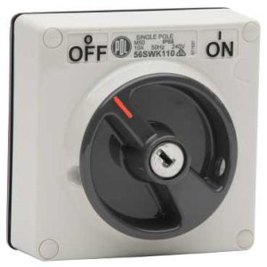 SWITCH KEYLOCK 10A 1P 240V 1PH GRY 56SWK110LE