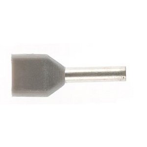 BOOTLACE PIN TWIN PRE-INS 0.75MM GRY PK100 BLPT075