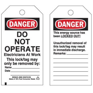 BRADY 65504/1 LOCKOUT TAG DO NOT OP EACH