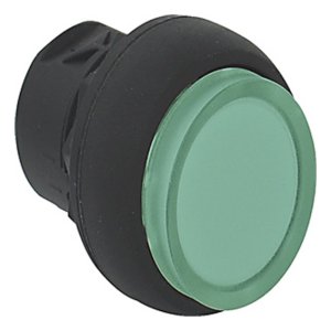 800FMLE3 P/BUTTON ILL METAL EXT GREEN