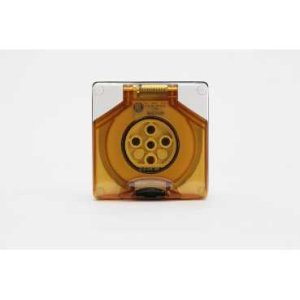 SOCKET 40A 5 PIN 500V 3PH IP66 GRY 56SO540LE