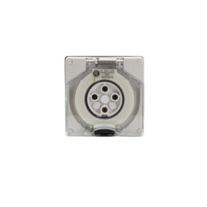SOCKET 16A 4 PIN 500V 3PH IP66 GRY 56SO416LE