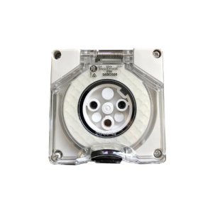 SOCKET 20A 3 PIN 250V 1PH IP66 GRY 56SO320LE