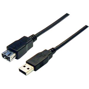 C-U2-3 USB EXT CABLE BLK 3M US2.0