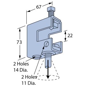 2097679 P2676H BEAM CLAMP C 73X67MM